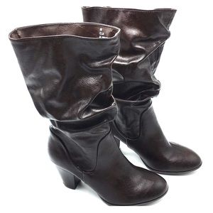 Rampage Elia Boots Slouch Brown Size 6